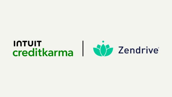 Intuit Credit Karma and Zendrive logos side-by-side
